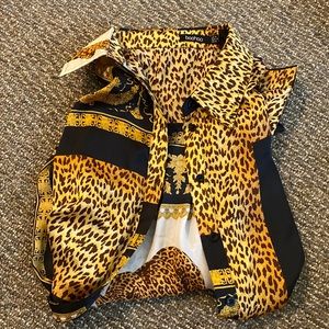 Boohoo silk Versace like shirt